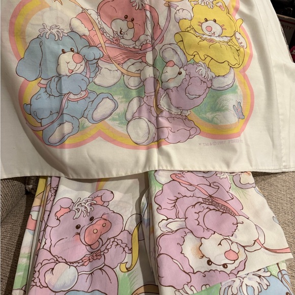 Fisher-Price Other - Vintage 1987 Puffalumps Twin Sheet Set Fisher Price Pastel 80s Bedding